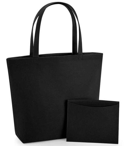 BagBase Felt Shopper - BLK - ONE